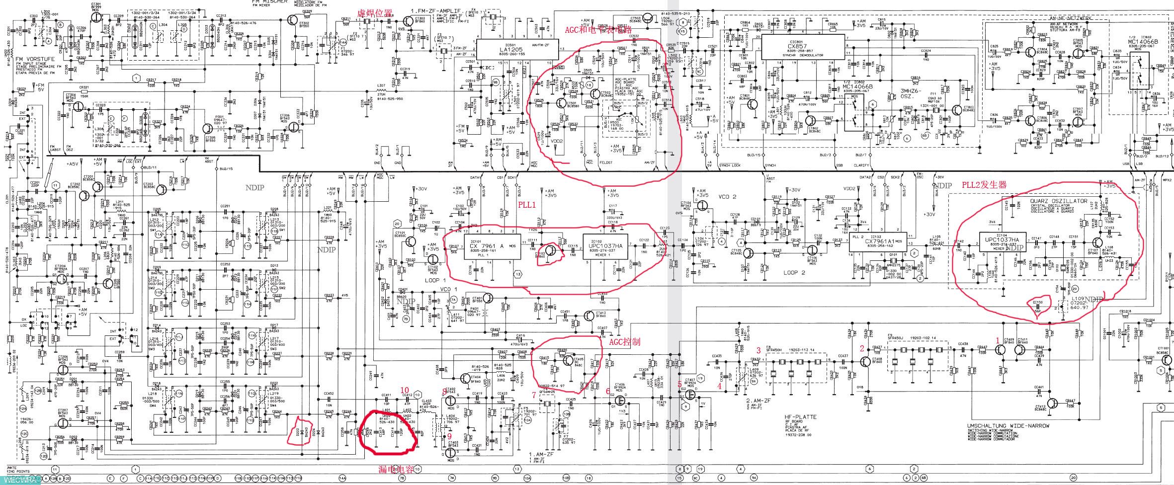 用万用表检修根德（Satellit 700）S700调频，调幅三波段全部灵敏度低的故障过程